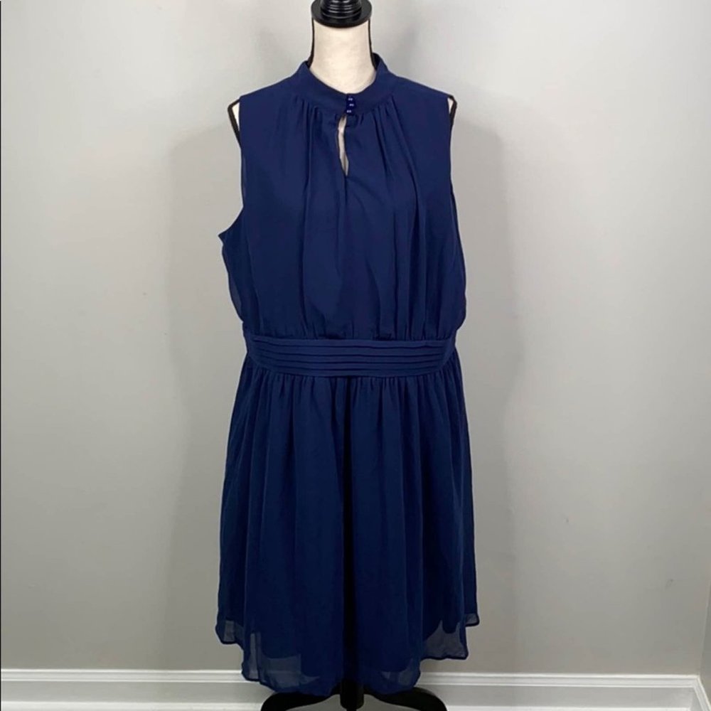 Azalea Women’s blue keyhole sleeveless dress Size 2X